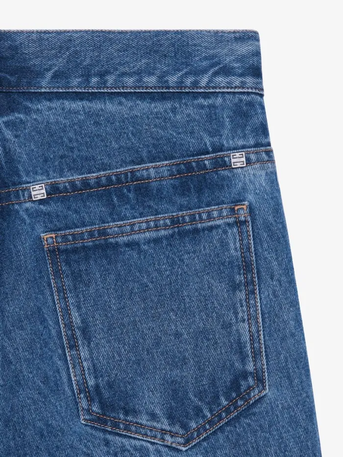 Givenchy Loose Fit Cargo Pants In Marble Denim Indigo Blue Men Pants and Shorts