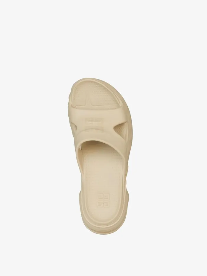 Givenchy Marshmallow Flat Sandals In Rubber Beige Men Slides and Sandals Givenchy Marshmallow Flat Sandals In Rubber Beige Men Slides and Sandals