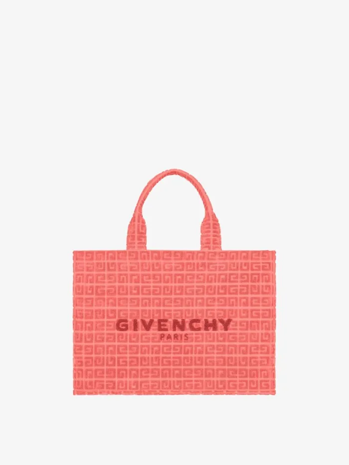 Givenchy Medium GTote Bag In 4G Cotton Towelling Coral Women Shoulder Bags