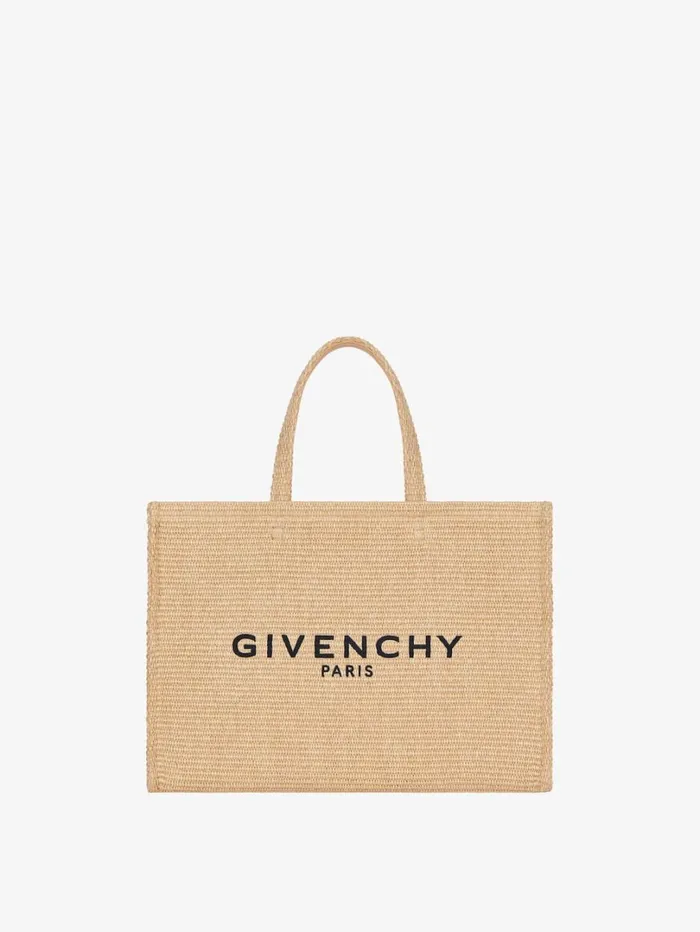 Givenchy Medium GTote Bag In Raffia Natural Women Shoulder Bags