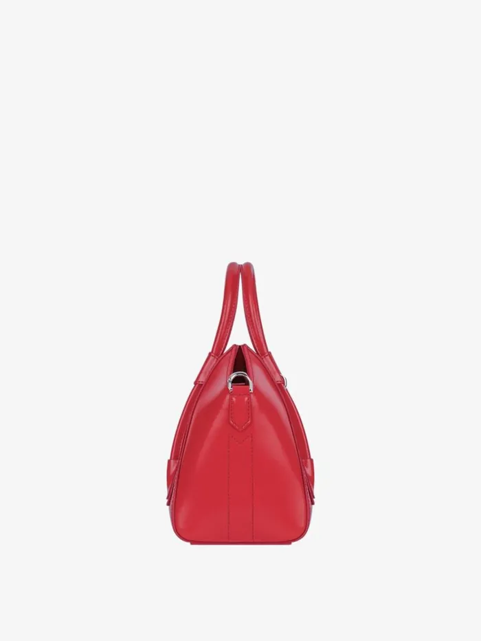 Givenchy Mini Antigona Lock Bag In Box Leather Red Women Crossbody Bags Givenchy Mini Antigona Lock Bag In Box Leather Red Women Crossbody Bags