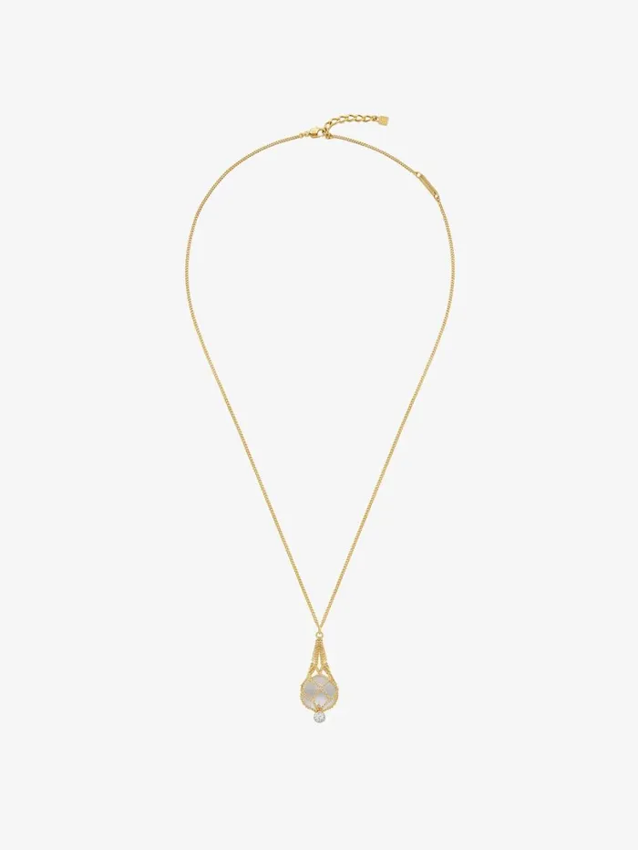 Givenchy Pearling Necklace In Metal With Pearls And Crystals Transparentgolden Women Jewelry Givenchy Pearling Necklace In Metal With Pearls And Crystals Transparentgolden Women Jewelry