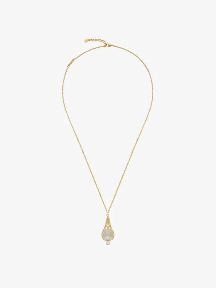 Givenchy Pearling Necklace In Metal With Pearls And Crystals Transparentgolden Women Jewelry Givenchy Pearling Necklace In Metal With Pearls And Crystals Transparentgolden Women Jewelry