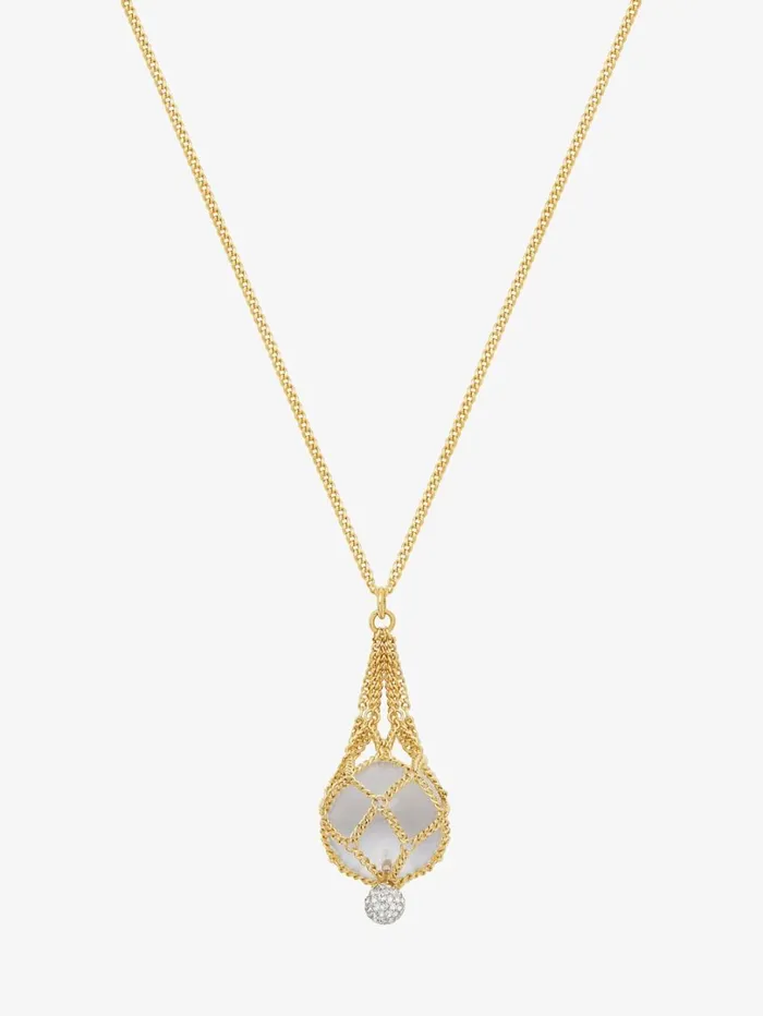 Givenchy Pearling Necklace In Metal With Pearls And Crystals Transparentgolden Women Jewelry Givenchy Pearling Necklace In Metal With Pearls And Crystals Transparentgolden Women Jewelry