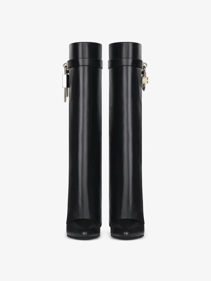 Givenchy Shark Lock Boots In Leather Black Women Shark Lock Givenchy Shark Lock Boots In Leather Black Women Shark Lock