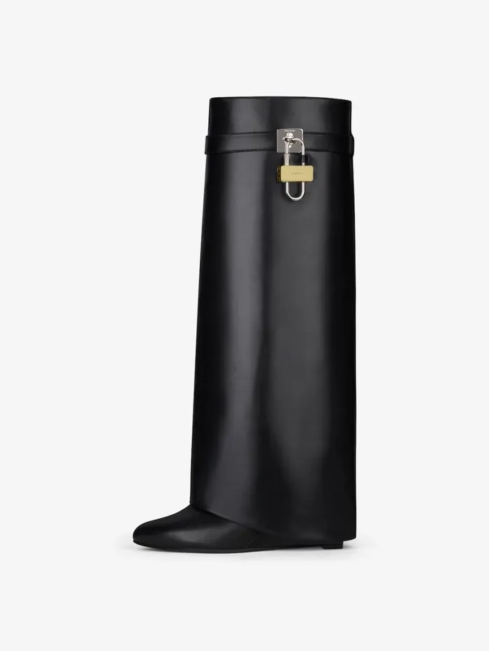 Givenchy Shark Lock Boots In Leather Black Women Shark Lock Givenchy Shark Lock Boots In Leather Black Women Shark Lock