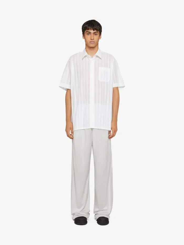 Givenchy Shirt In Cotton Voile With Stripes White Men Shirts