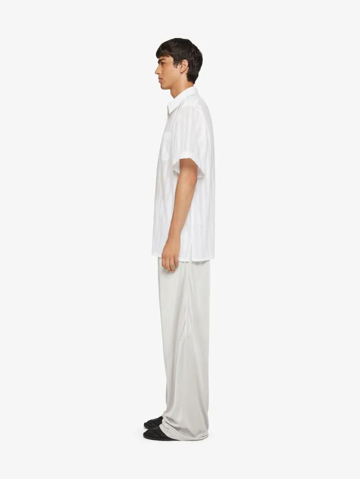 Givenchy Shirt In Cotton Voile With Stripes White Men Shirts