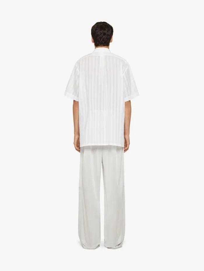 Givenchy Shirt In Cotton Voile With Stripes White Men Shirts