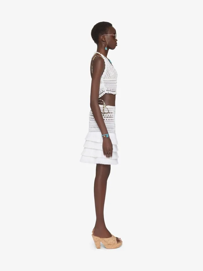 Givenchy Skirt In Crochet White Women Skirts