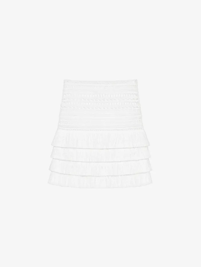Givenchy Skirt In Crochet White Women Skirts