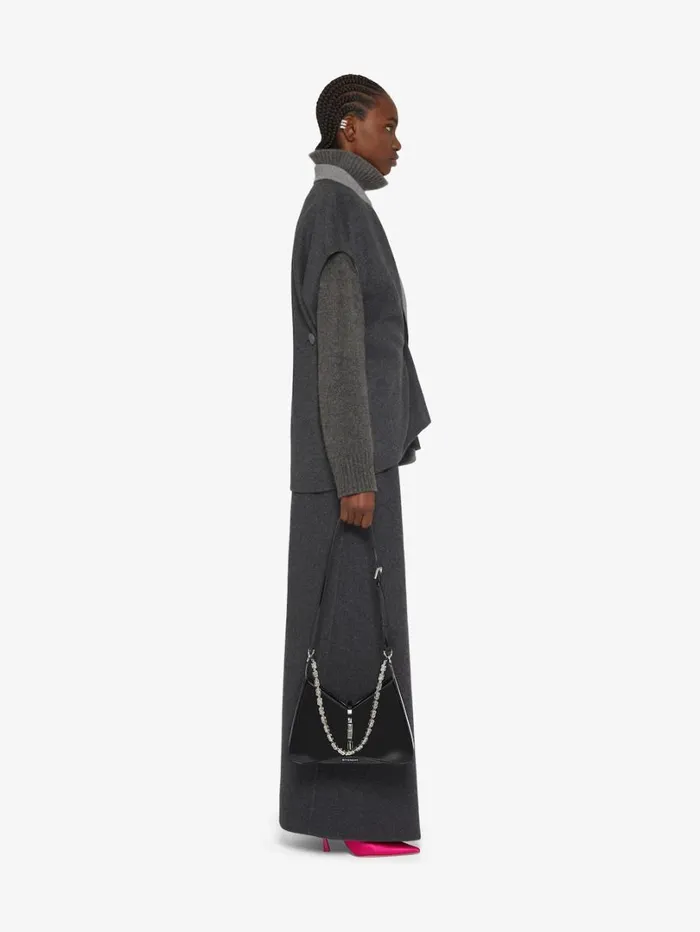Givenchy Sleeveless Jacket In Double Face Wool And Cashmere Dark Greygrey Women Coats and Jackets