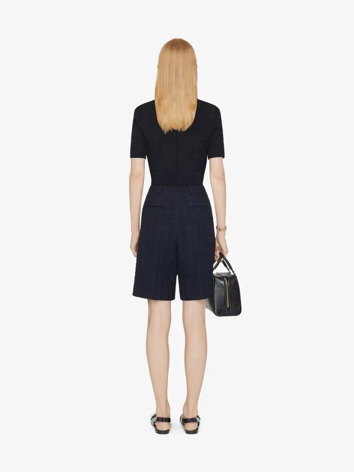 Givenchy Slim Fit Polo In 4G Jacquard Black Women Knitwear