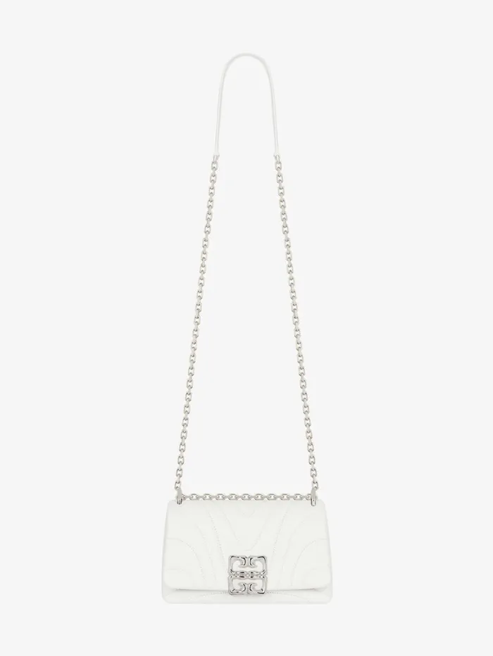 Givenchy Small 4G Soft Bag In Quilted Leather Ivory Women Crossbody Bags Givenchy Small 4G Soft Bag In Quilted Leather Ivory Women Crossbody Bags
