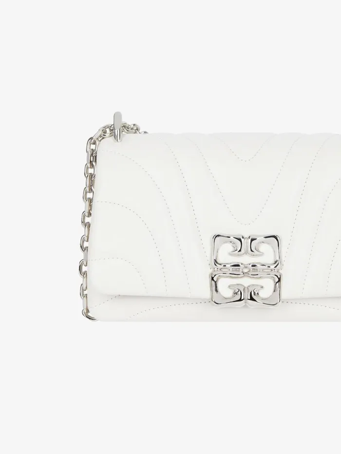 Givenchy Small 4G Soft Bag In Quilted Leather Ivory Women Crossbody Bags Givenchy Small 4G Soft Bag In Quilted Leather Ivory Women Crossbody Bags