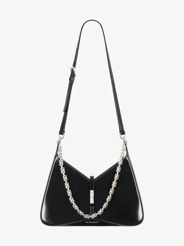 Givenchy Small Cut Out Bag In Shiny Leather With Chain Black Women Crossbody Bags