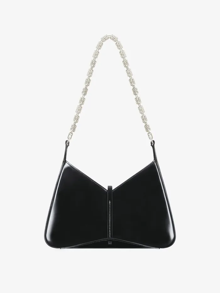 Givenchy Small Cut Out Bag In Shiny Leather With Chain Black Women Crossbody Bags
