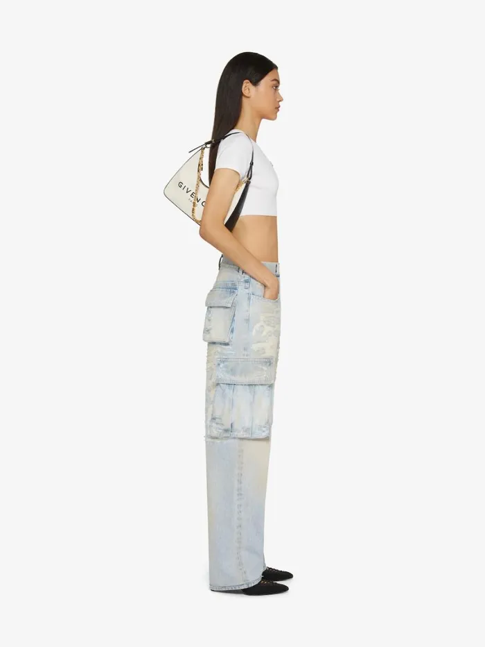 Givenchy Small Moon Cut Out Bag In Canvas With Chain Beigeblack Women Shoulder Bags Givenchy Small Moon Cut Out Bag In Canvas With Chain Beigeblack Women Shoulder Bags