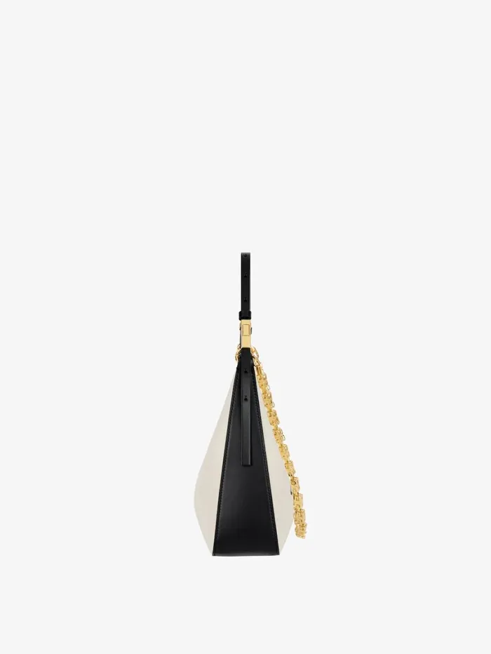 Givenchy Small Moon Cut Out Bag In Canvas With Chain Beigeblack Women Shoulder Bags Givenchy Small Moon Cut Out Bag In Canvas With Chain Beigeblack Women Shoulder Bags