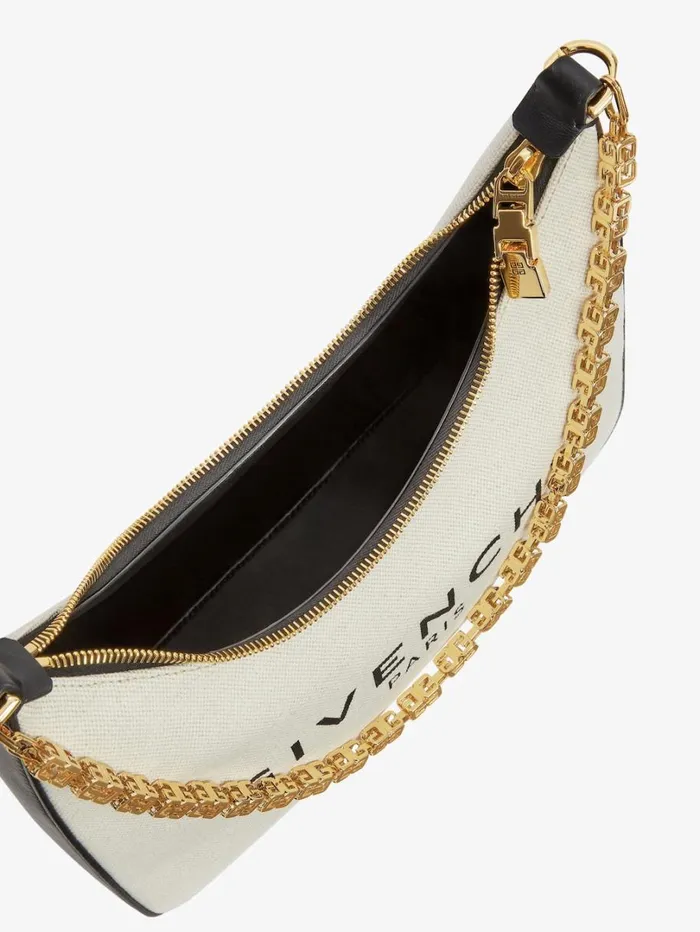 Givenchy Small Moon Cut Out Bag In Canvas With Chain Beigeblack Women Shoulder Bags Givenchy Small Moon Cut Out Bag In Canvas With Chain Beigeblack Women Shoulder Bags