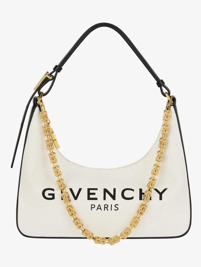 Givenchy Small Moon Cut Out Bag In Canvas With Chain Beigeblack Women Shoulder Bags Givenchy Small Moon Cut Out Bag In Canvas With Chain Beigeblack Women Shoulder Bags