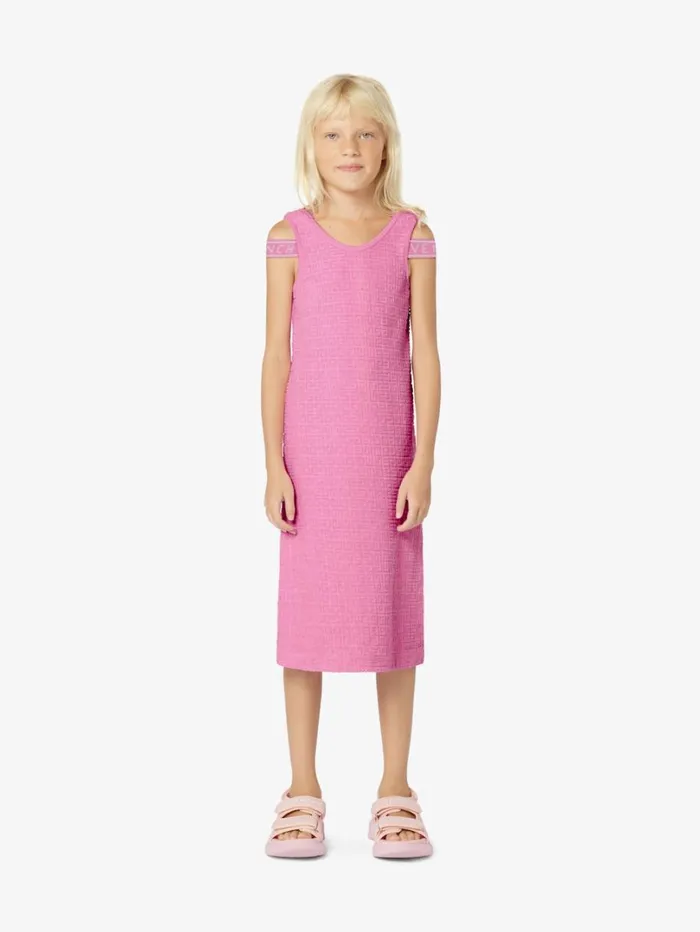 Givenchy Tank Dress In 4G Cotton Towelling Jacquard Pink WomenMen Baby 1 Month To 3 Years