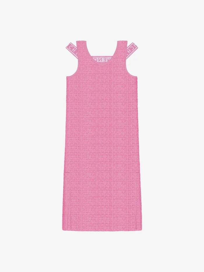 Givenchy Tank Dress In 4G Cotton Towelling Jacquard Pink WomenMen Baby 1 Month To 3 Years