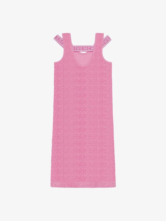 Givenchy Tank Dress In 4G Cotton Towelling Jacquard Pink WomenMen Baby 1 Month To 3 Years