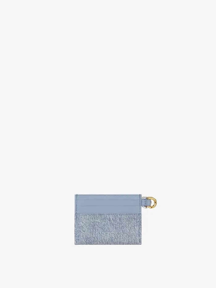 Givenchy Voyou Card Holder In Denim Medium Blue Women Wallets and Card Holders Givenchy Voyou Card Holder In Denim Medium Blue Women Wallets and Card Holders