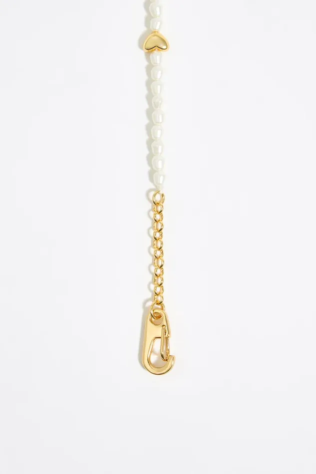Gold Hearts And Pearls Necklace Gold Women Bimba Y Lola Jewelry Gold Hearts And Pearls Necklace Gold Women Bimba Y Lola Jewelry