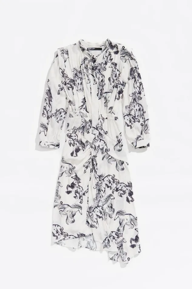 Gray Greyhound Midi Dress Galgo Big Grey Women Bimba Y Lola Dresses And Jumpsuits