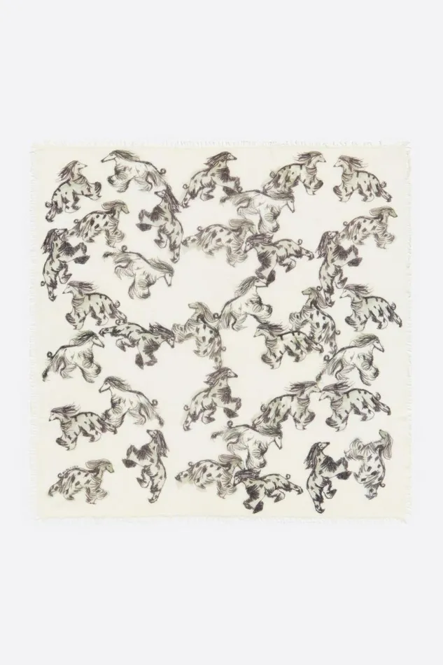 Greyhound Cashmere Shawl Grey Women Bimba Y Lola Scarves