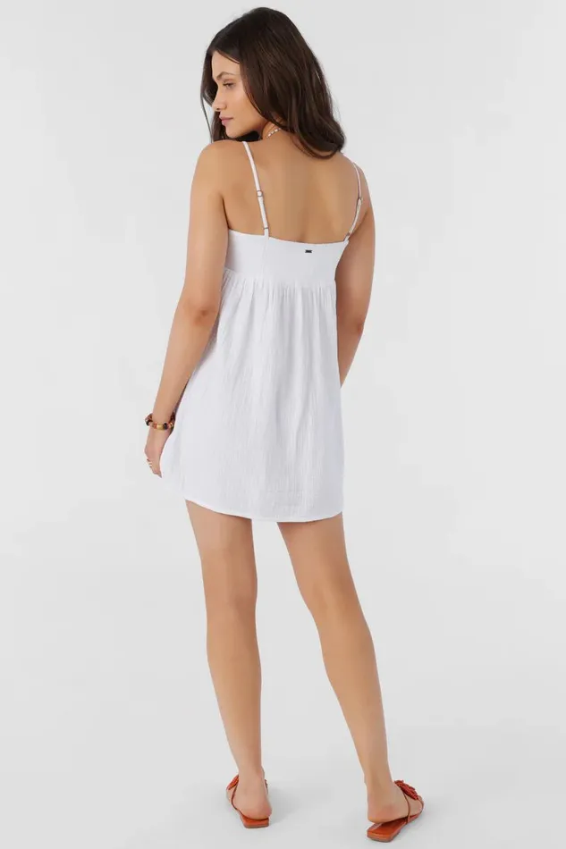 HADIA CRINKLE DOUBLE GAUZE MINI DRESS White Women O039NEILL Collections