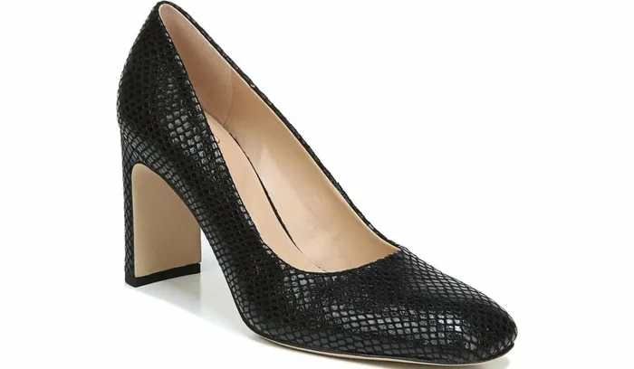 Heels Women Franco Sarto Franco Gianna Pump Black Snake Print Fabric