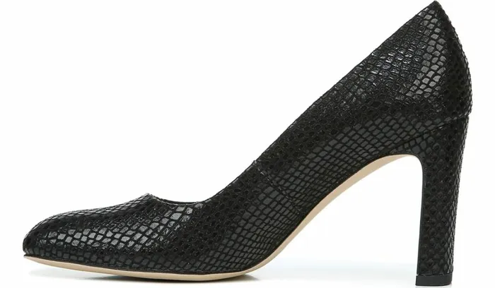 Heels Women Franco Sarto Franco Gianna Pump Black Snake Print Fabric