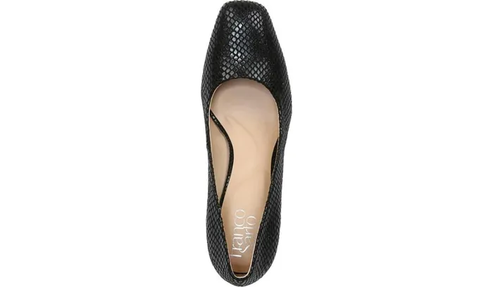 Heels Women Franco Sarto Franco Gianna Pump Black Snake Print Fabric