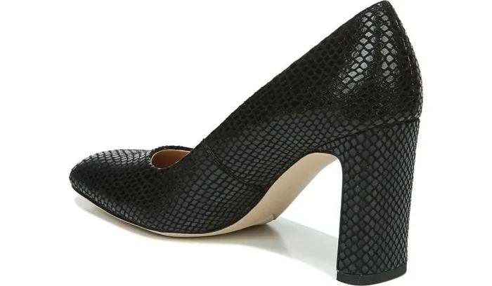 Heels Women Franco Sarto Franco Gianna Pump Black Snake Print Fabric