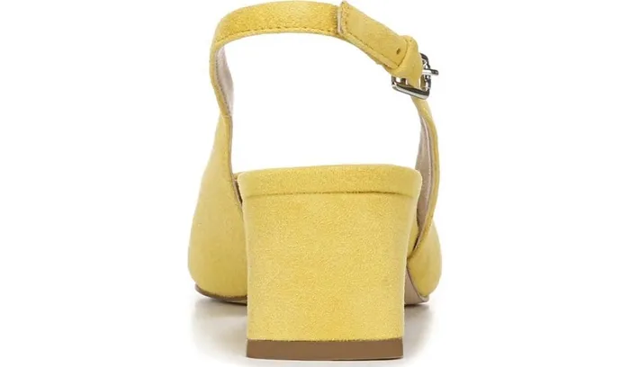Heels Women Franco Sarto Franco Racer Slingback Pump Yellow Suede