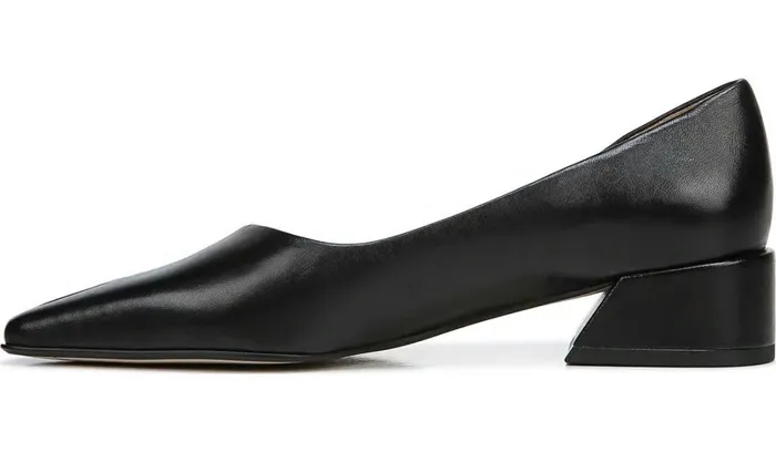 Heels Women Franco Sarto Sarto Monana Block Heel Pump Black Leather