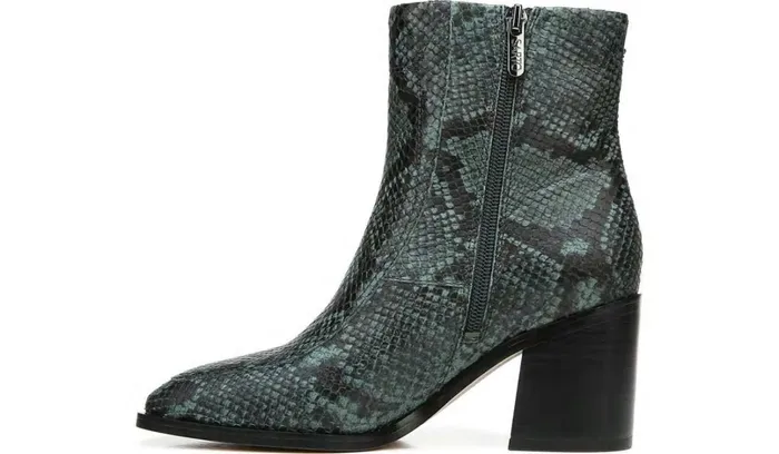 Heels Women Franco Sarto Sarto Romana Block Heel Bootie Teal Leather