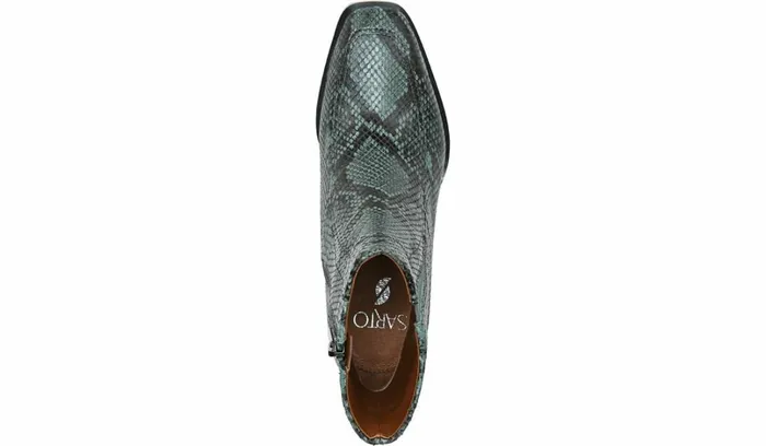 Heels Women Franco Sarto Sarto Romana Block Heel Bootie Teal Leather