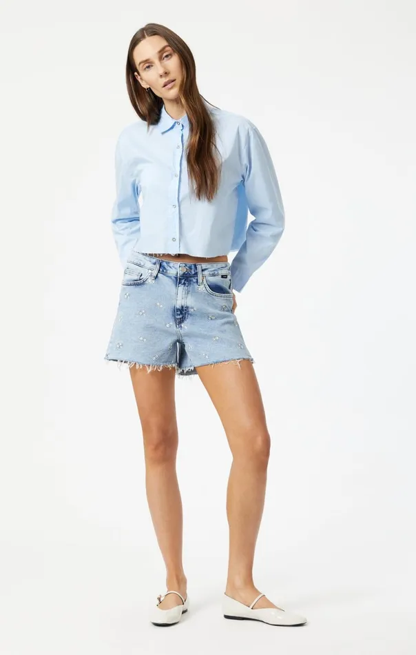 Heidi Shorts In Light Blue Bloom Women Mavi Jeans Shorts Heidi Shorts In Light Blue Bloom Women Mavi Jeans Shorts