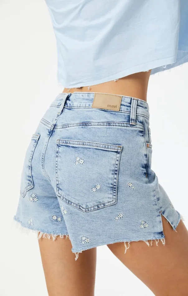 Heidi Shorts In Light Blue Bloom Women Mavi Jeans Shorts Heidi Shorts In Light Blue Bloom Women Mavi Jeans Shorts