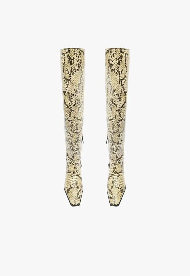 Helena Over The Knee Boot Animal Print Women Schutz Shoes Boots