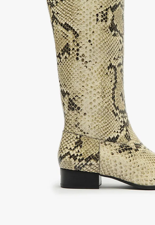 Helena Over The Knee Boot Animal Print Women Schutz Shoes Boots