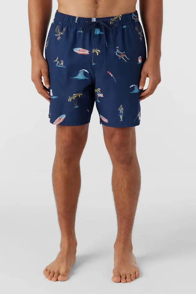 HERMOSA ELASTIC WAIST LINED 17034 SWIM TRUNKS Navy Men O039NEILL Type