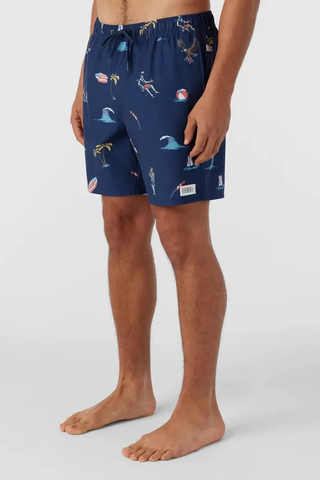 HERMOSA ELASTIC WAIST LINED 17034 SWIM TRUNKS Navy Men O039NEILL Type