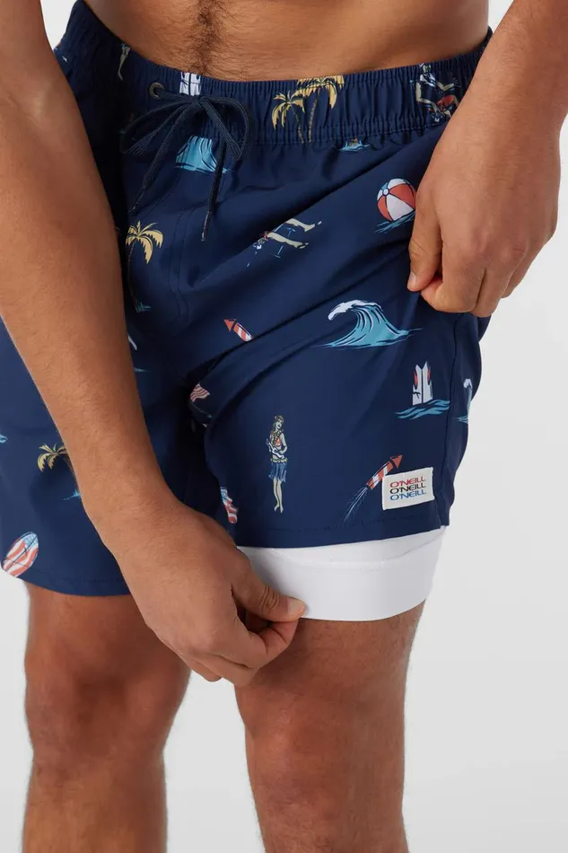 HERMOSA ELASTIC WAIST LINED 17034 SWIM TRUNKS Navy Men O039NEILL Type