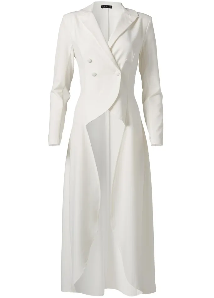 Highlow Double Breasted Blazer Off White Women VENUS Blazers