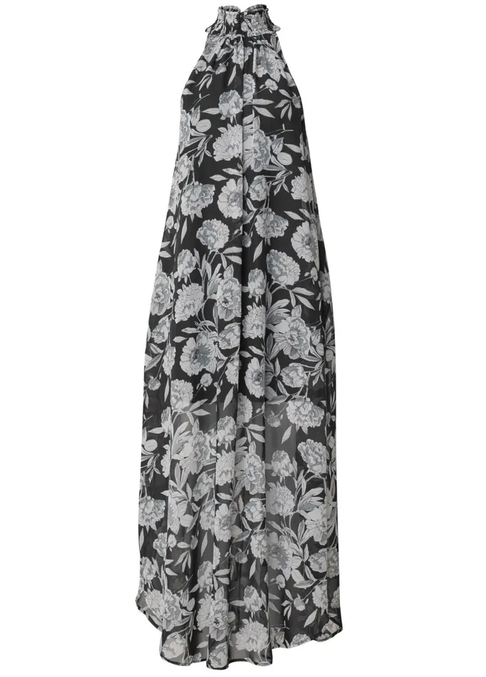 HIGH NECK FLORAL MAXI DRESS Black Multi Women VENUS Maxi Dresses